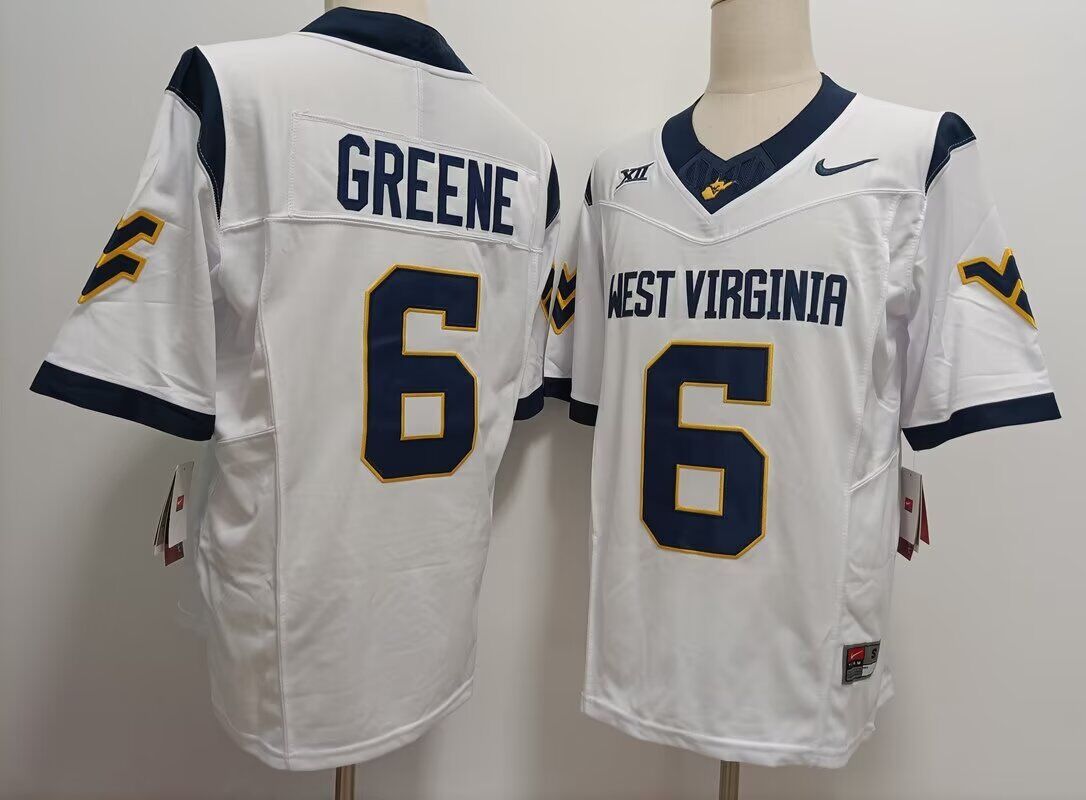 NCAA Men Mountaineering Team #6 Garrett Greene white nike jerseys->denver broncos->NFL Jersey
